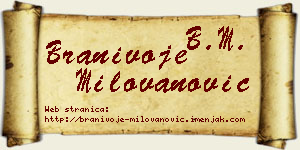 Branivoje Milovanović vizit kartica